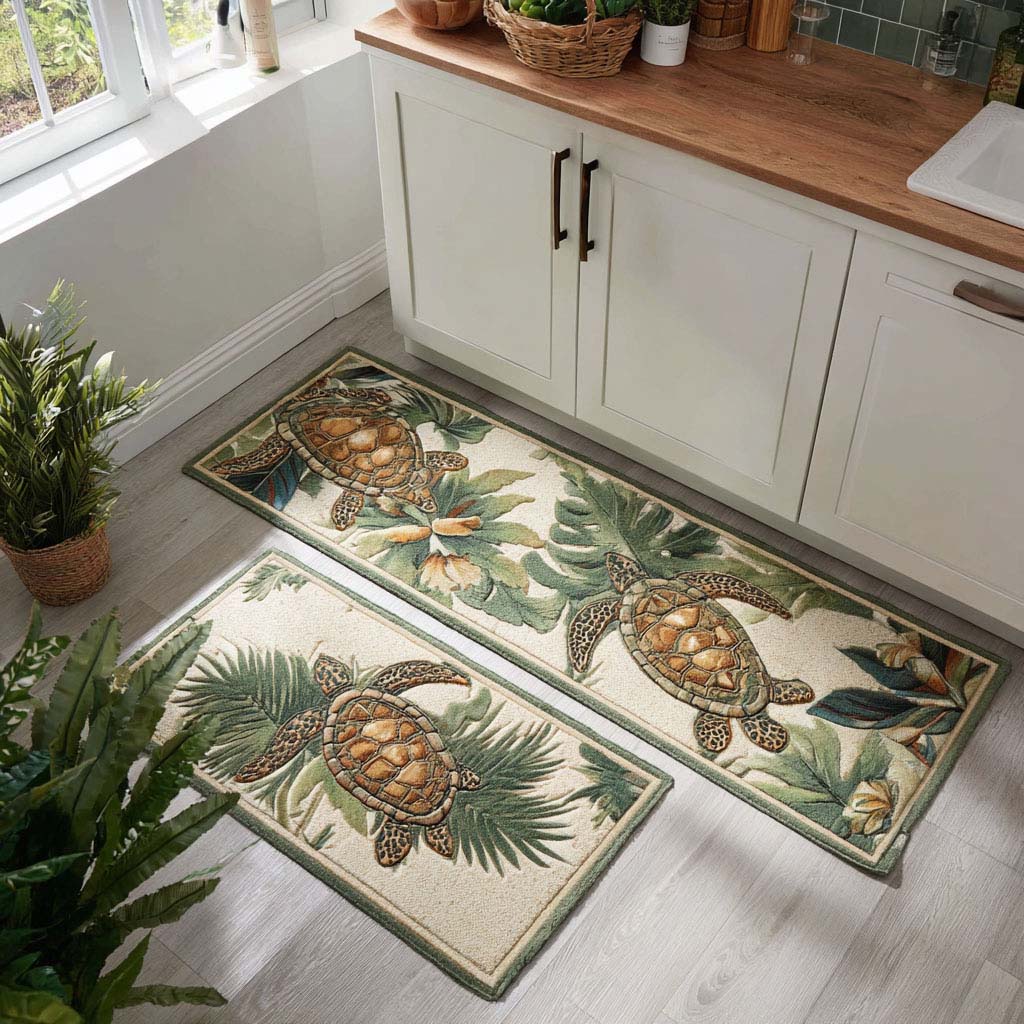 Tiki Trails Kitchen Area Rug NCU0PT10169