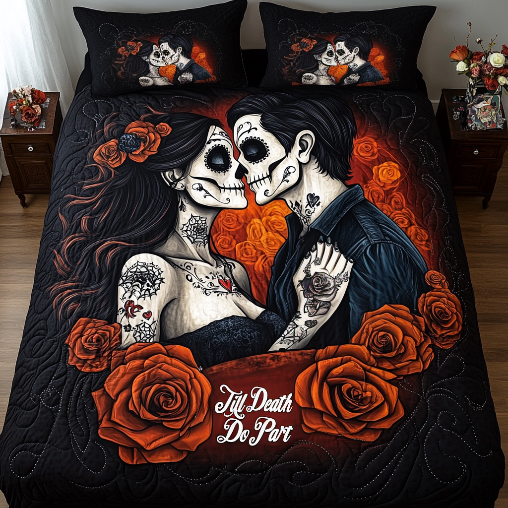 Till Death 3-Piece Quilted Bedding Set NCU0TL2039