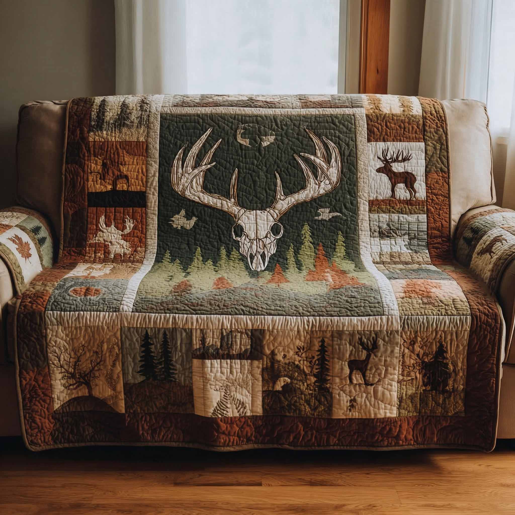 Timber Spirit Quilted Sofa Cover NCU0NXD1786