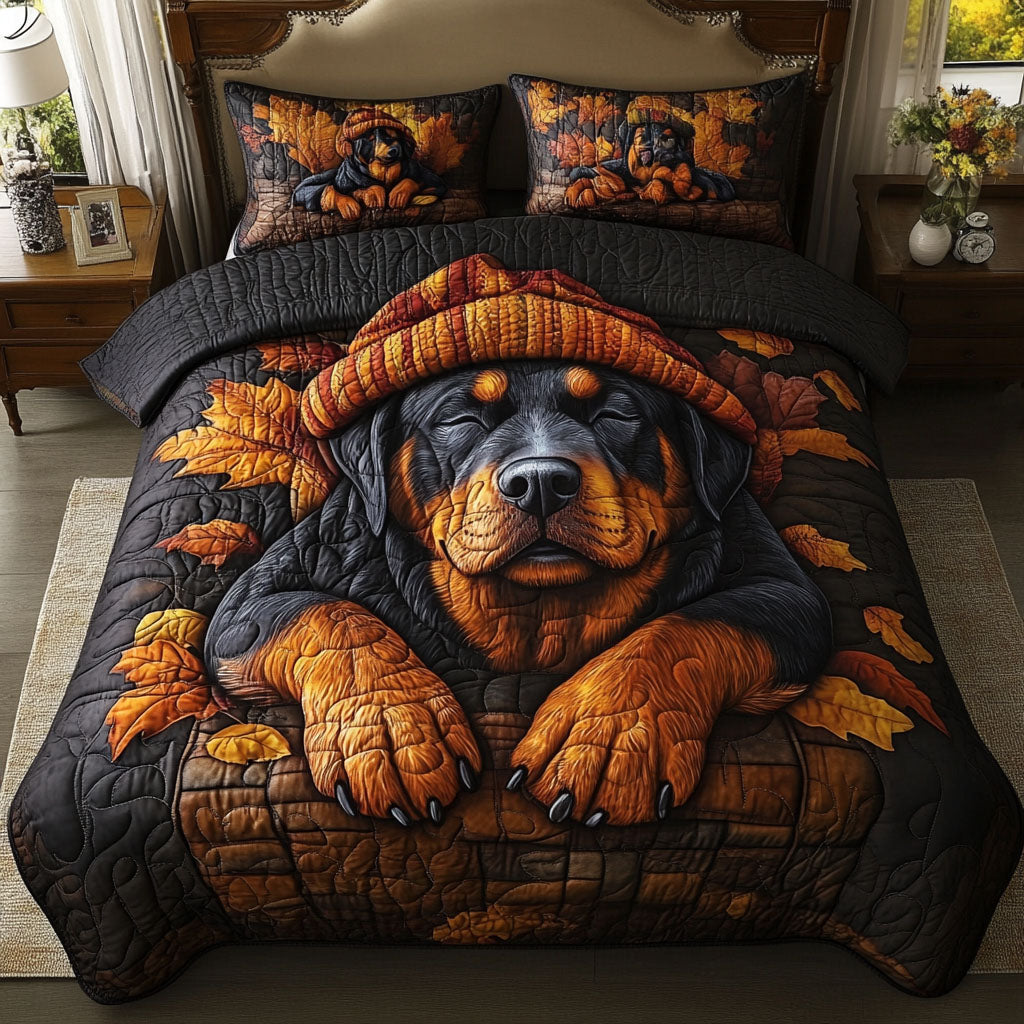 Timber Trail Tails 3-Piece Quilted Bedding Set NCU0NNT750