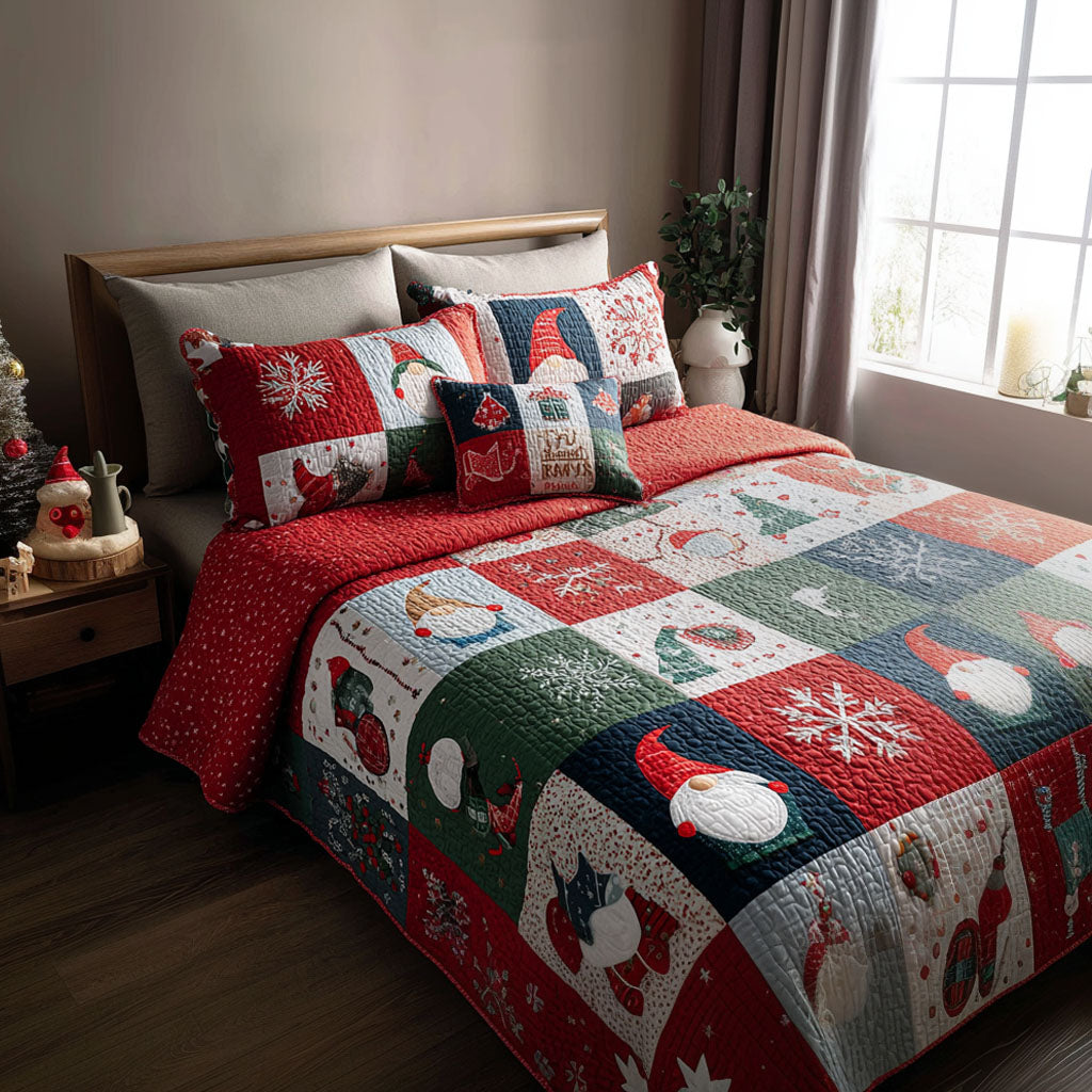 Tinsel Toes 3-Piece Quilted Bedding Set NCU0PTT1627