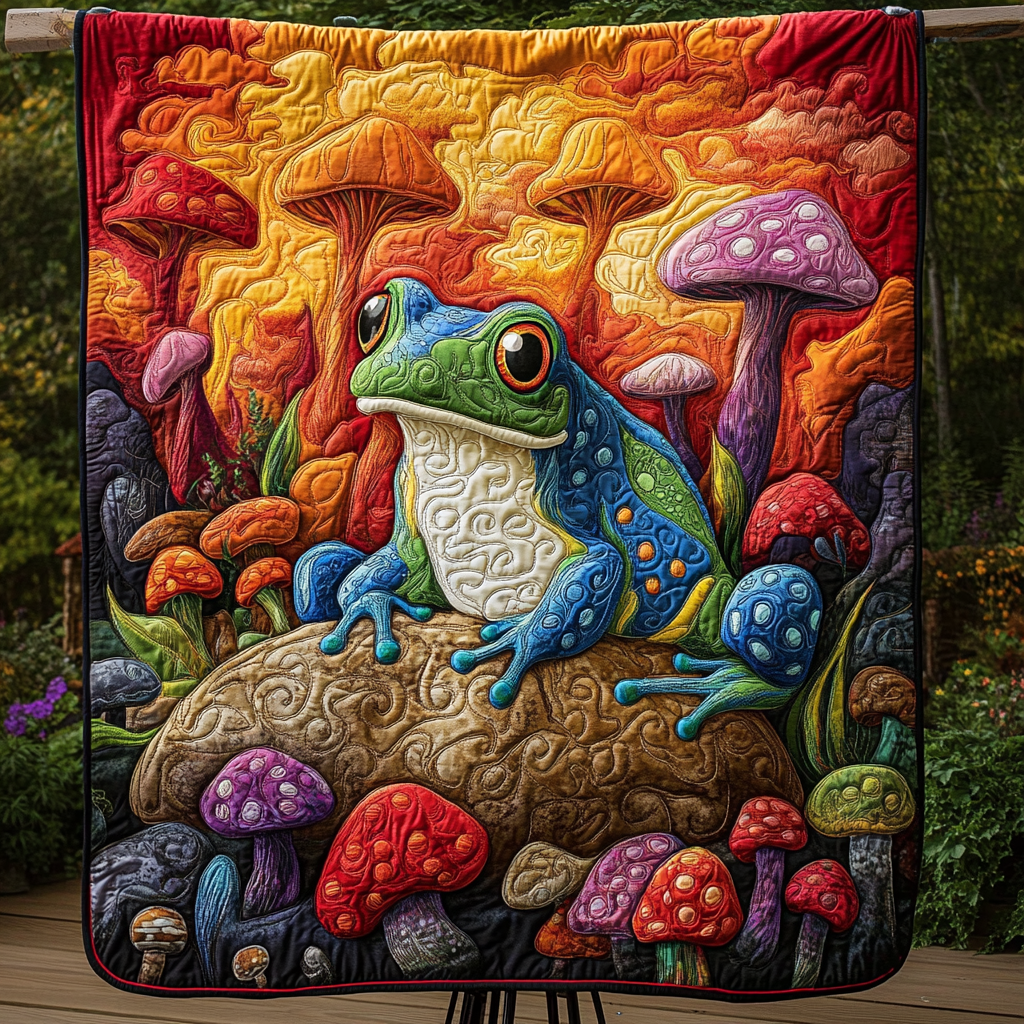 Toadstool Charm Quilted Blanket NCU0NVH031