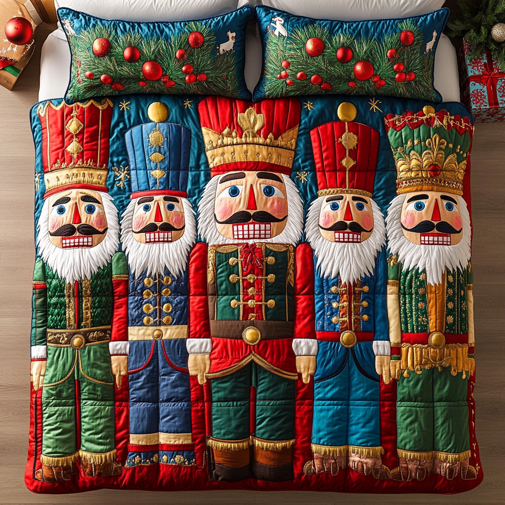 Toy Soldier Charm 3-Piece Quilted Bedding Set NCU0DDK028