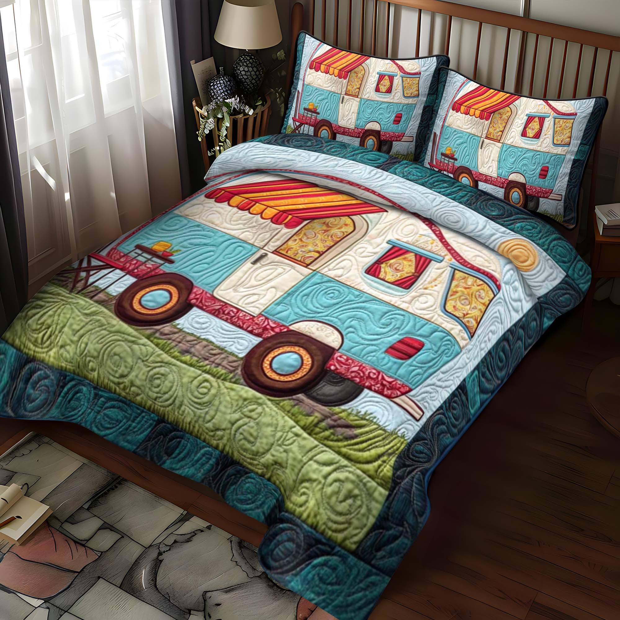 Tranquil Woods 3-Piece Quilted Bedding Set NCU0NT673