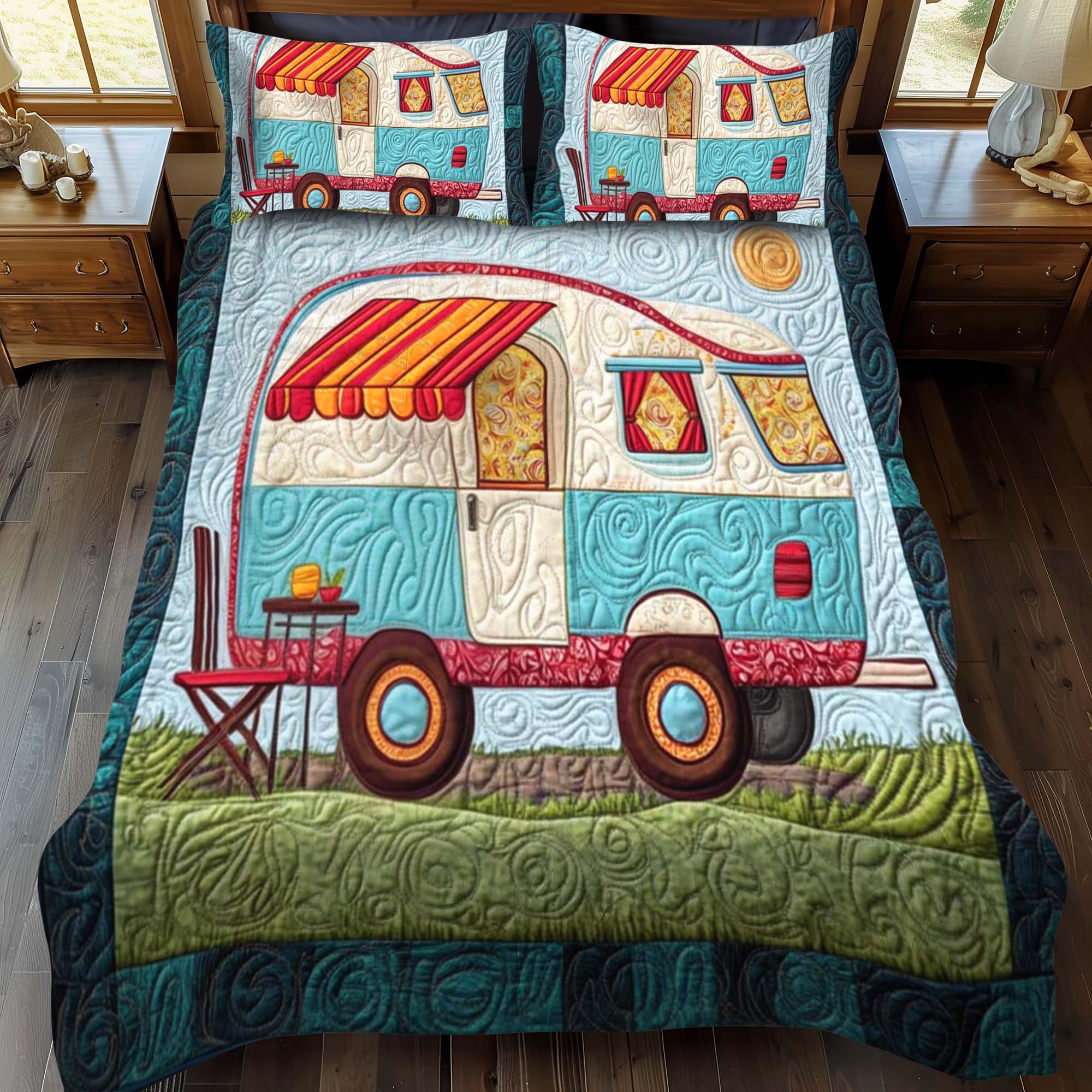 Tranquil Woods 3-Piece Quilted Bedding Set NCU0NT673