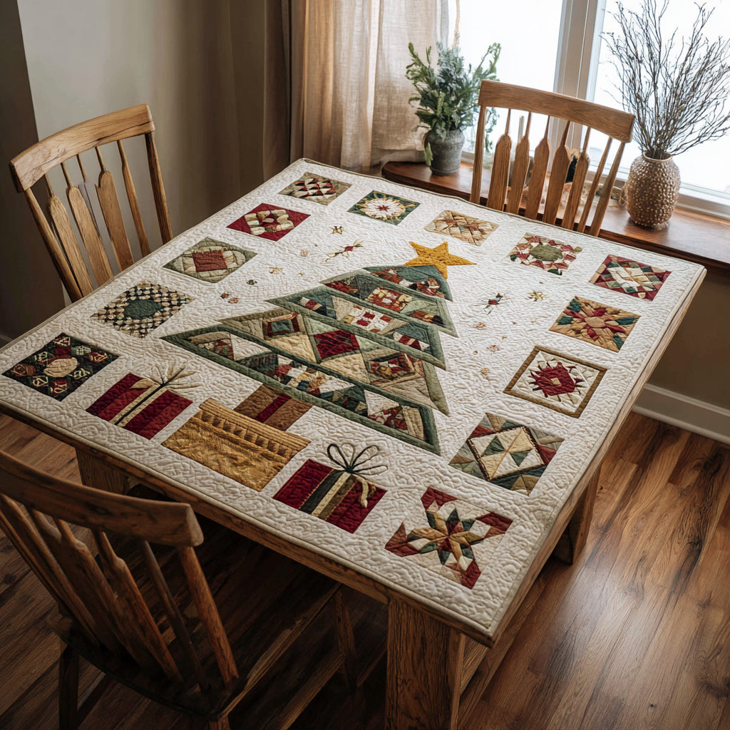 Tree Christmas Quilted Table Topper NCU0HNH260