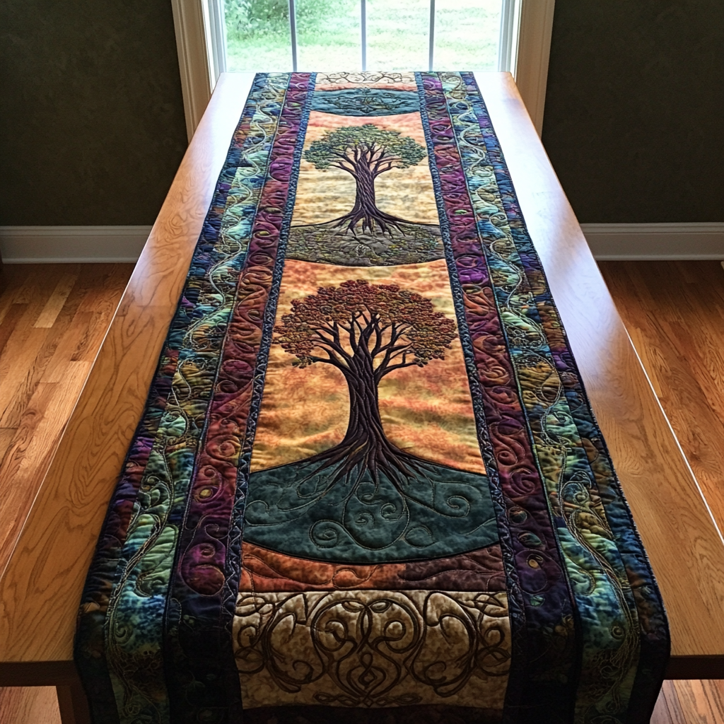 Tree Whispers Quilted Table Runner NCU0DDK1304