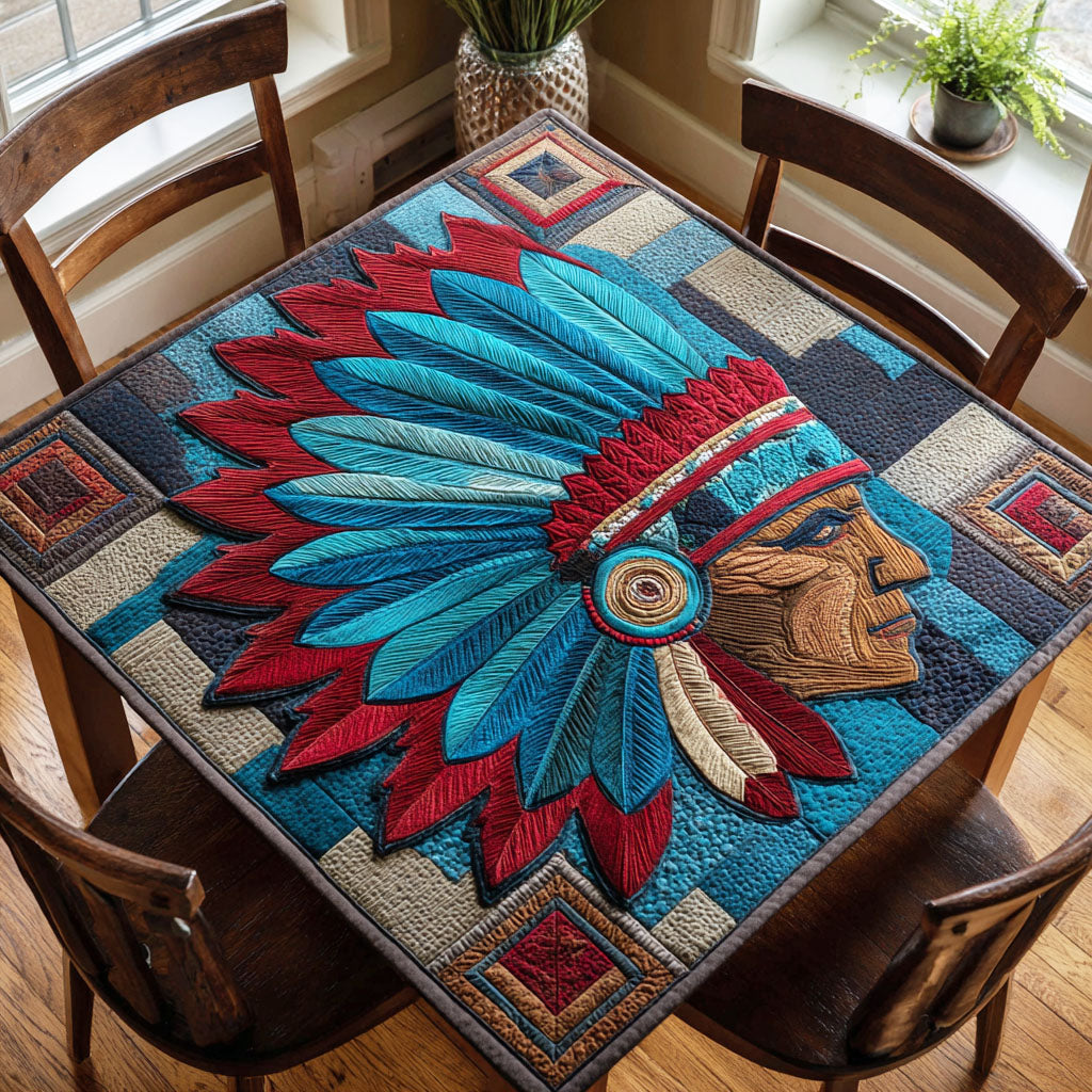 Tribal Echo Quilted Table Topper NCU0NTD303
