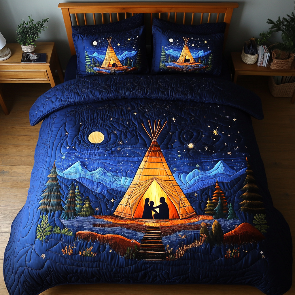 Tribal Echoes 3-Piece Quilted Bedding Set NCU0DDK043