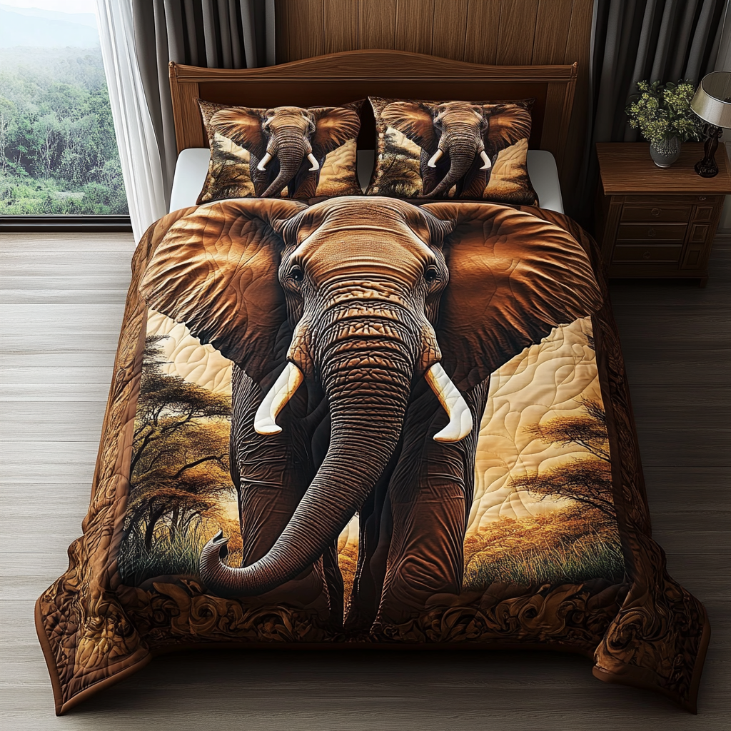 Tribal Titan Quilted Bedding Set NCU0DV136