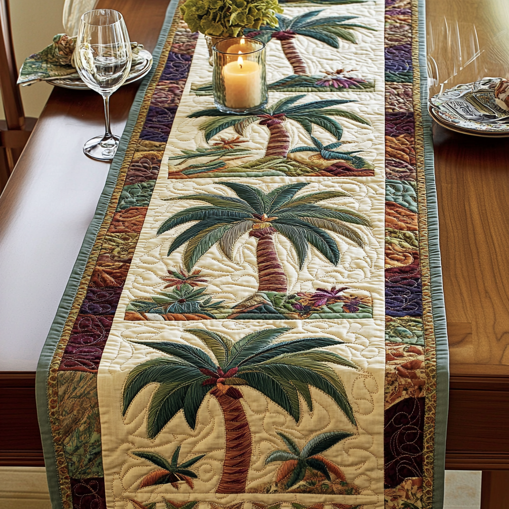 Tropic Joy Quilted Table Runner NCU0NVH735