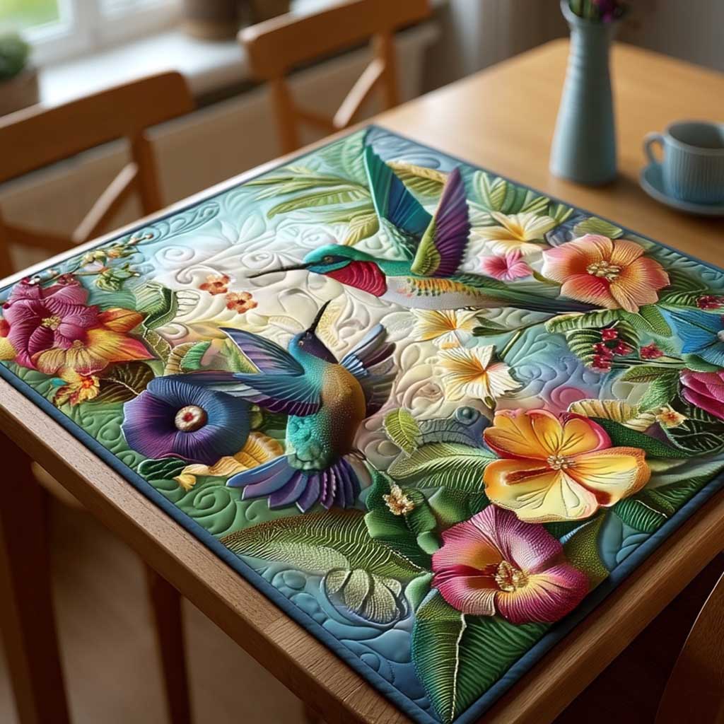 Tropical Birdsong Quilted Table Topper NCU0HTT191