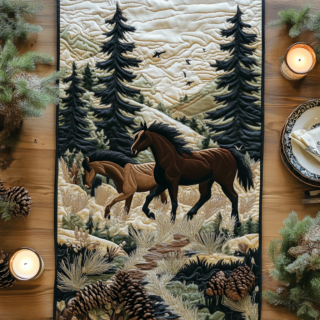 Trot Trail Quilted Table Runner NCU0NVH433