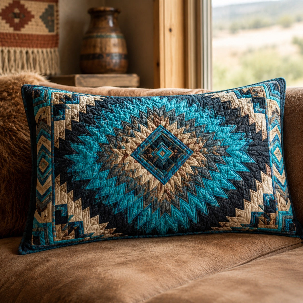 Turquoise Mesa Quilted Bedding Pillow Case NCU0LDH295