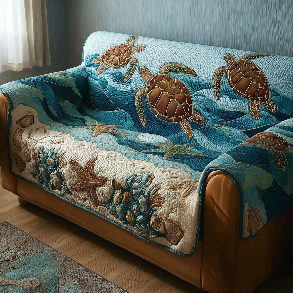 Turtle Drift Quilted Sofa Cover NCU0NTD1389