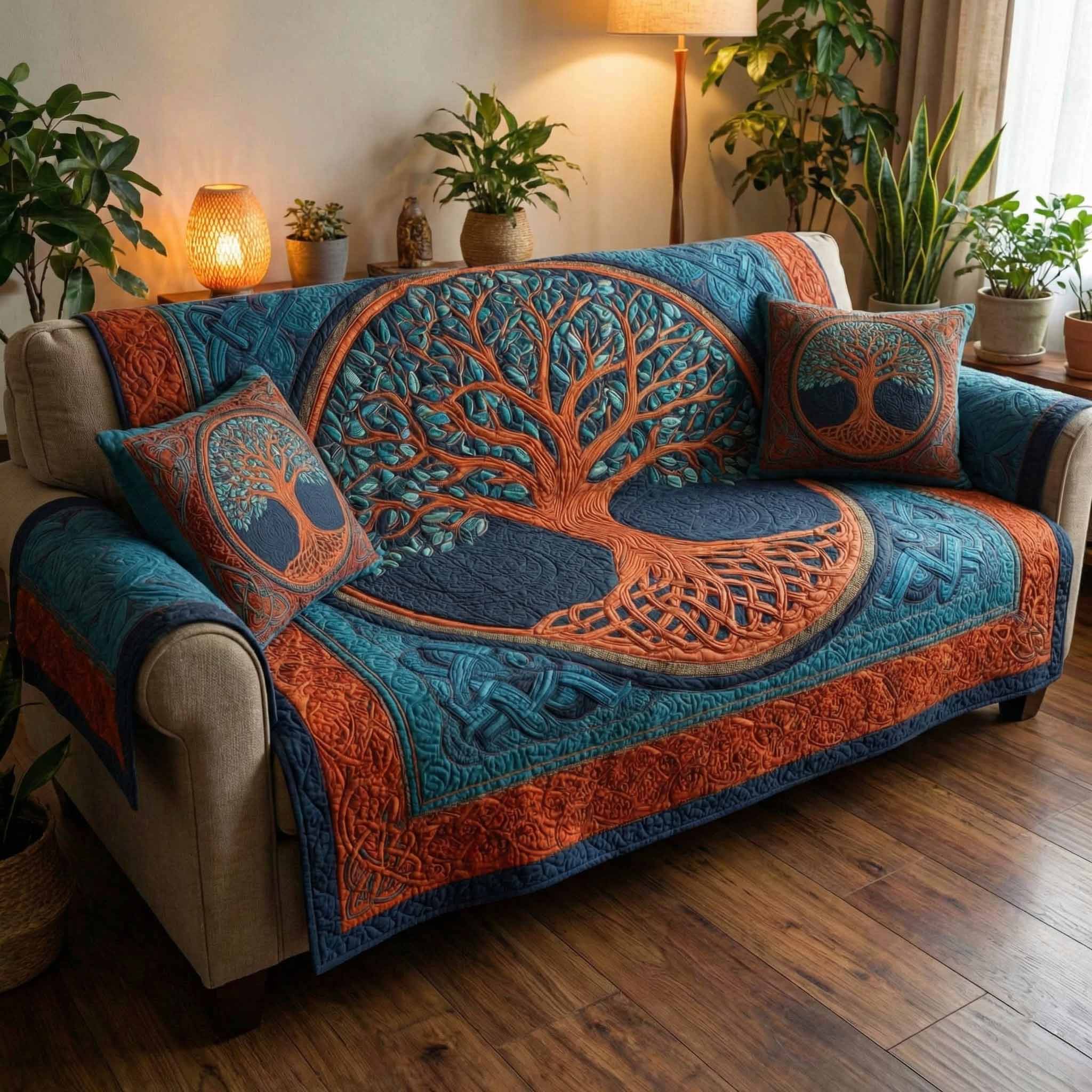 Twilight Arbor Quilted Sofa Cover NCU0NXD1570