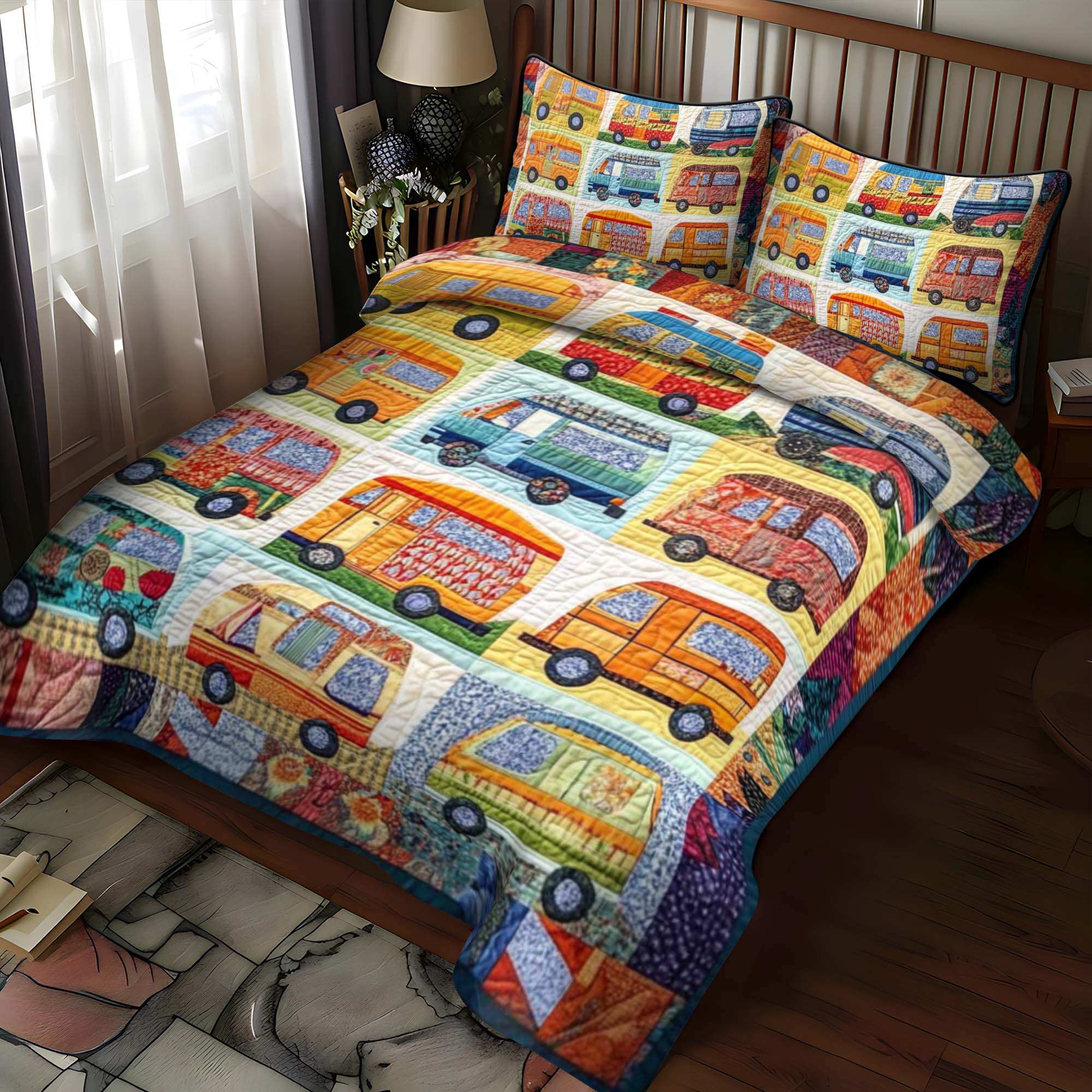 Twilight Camp 3-Piece Quilted Bedding Set NCU0NT674