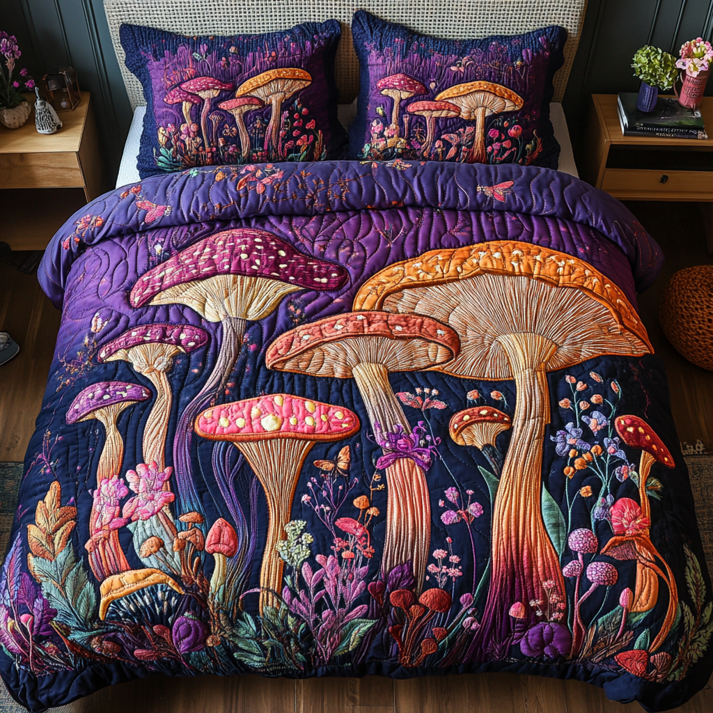 Twilight Caps 3-Piece Quilted Bedding Set NCU0NVH922