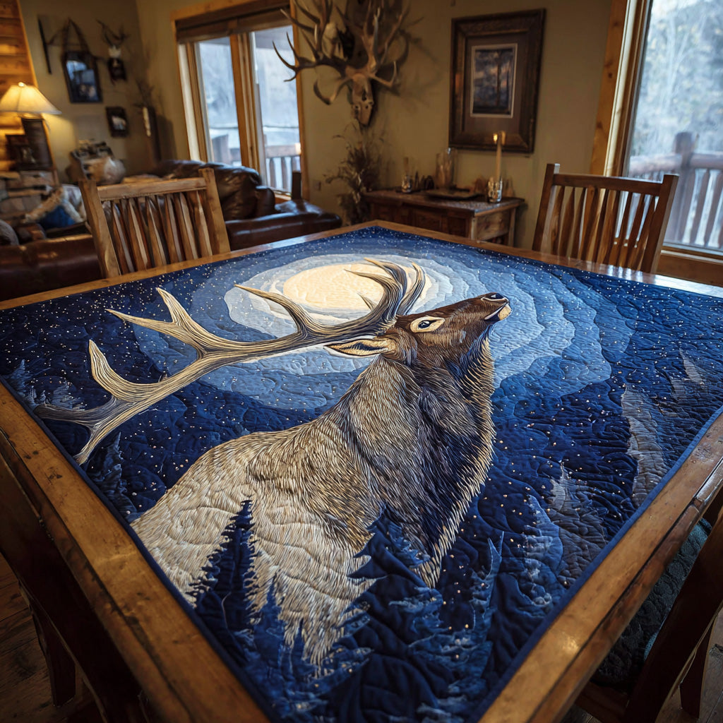 Twilight Elk Quilted Table Topper NCU0DV954