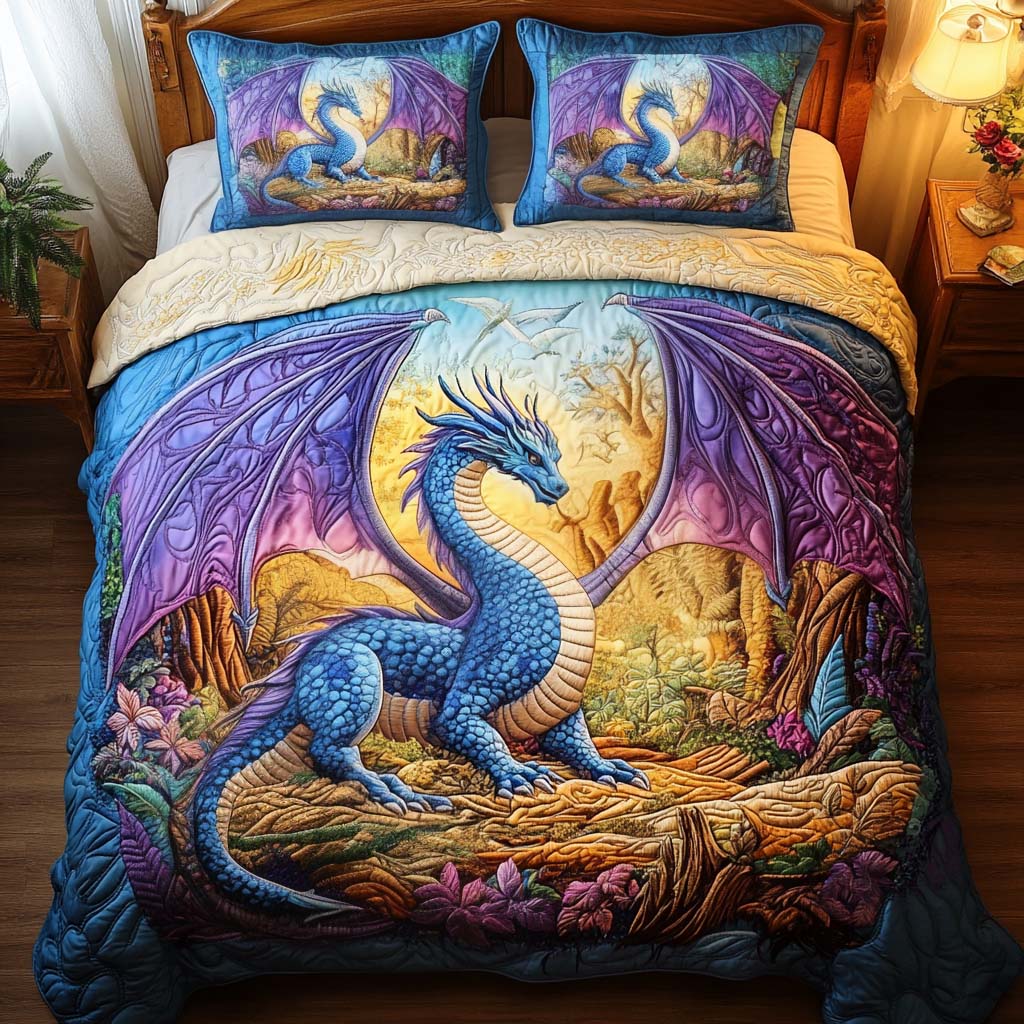 Twilight Guardian 3-Piece Quilted Bedding Set NCU0NT2187