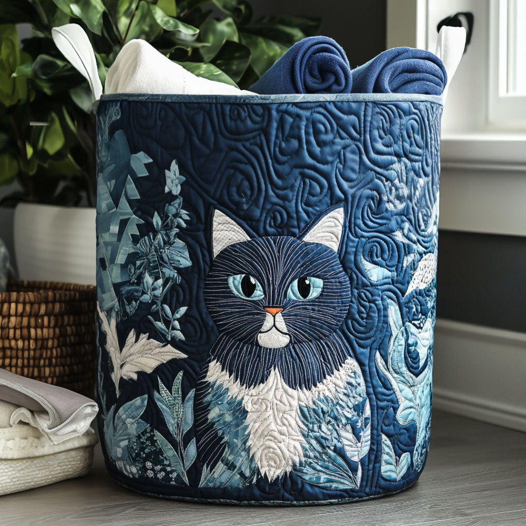 Twilight Tabbies Quilted Laundry Basket NCU0PTT1213