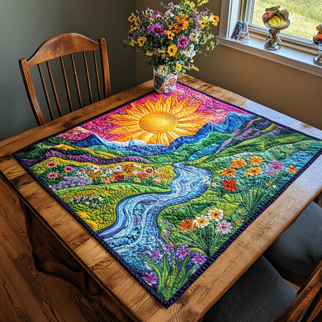 Valley Horizon Quilted Table Topper NCU0DDK716