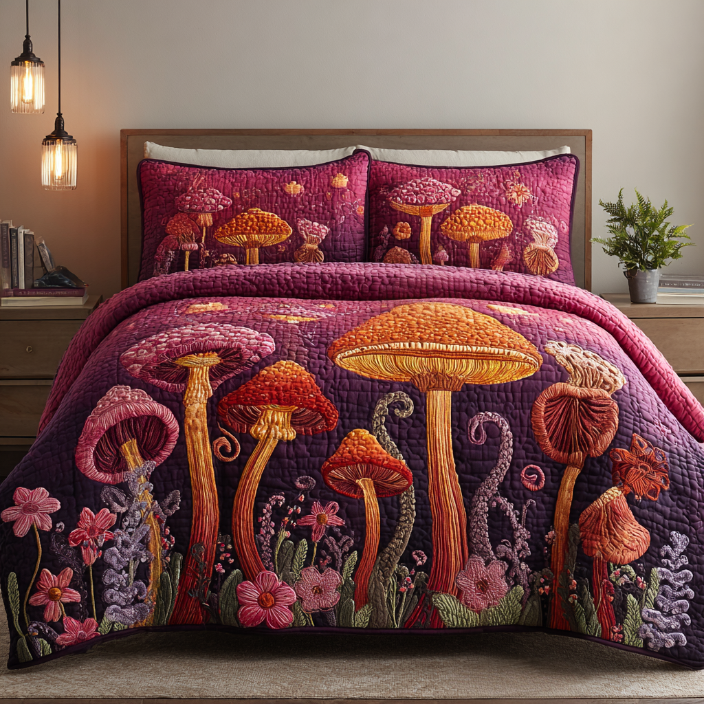 Velvet Forest 3-Piece Quilted Bedding Set NCU0NVH927