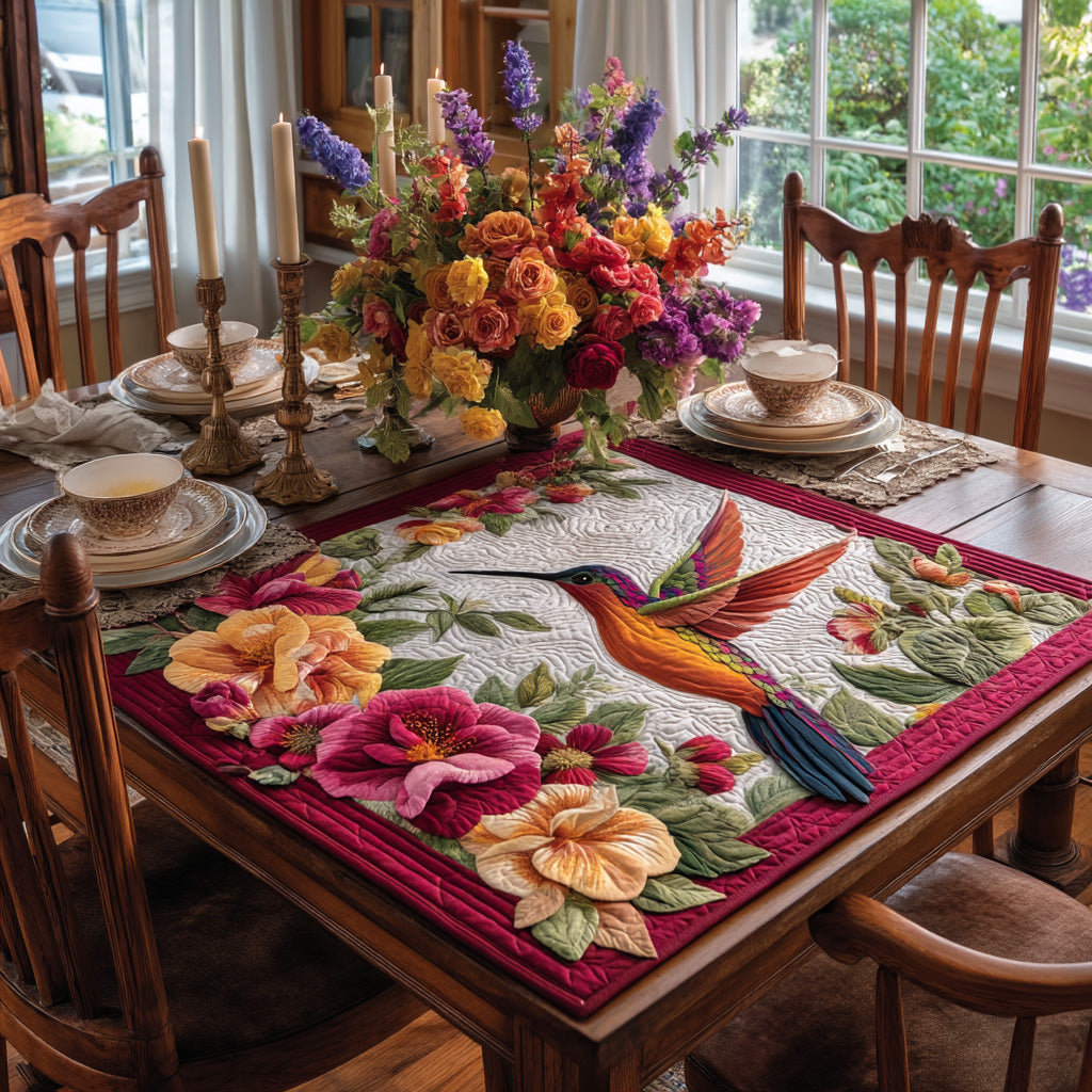 Velvet Wings Quilted Table Topper NCU0DV909