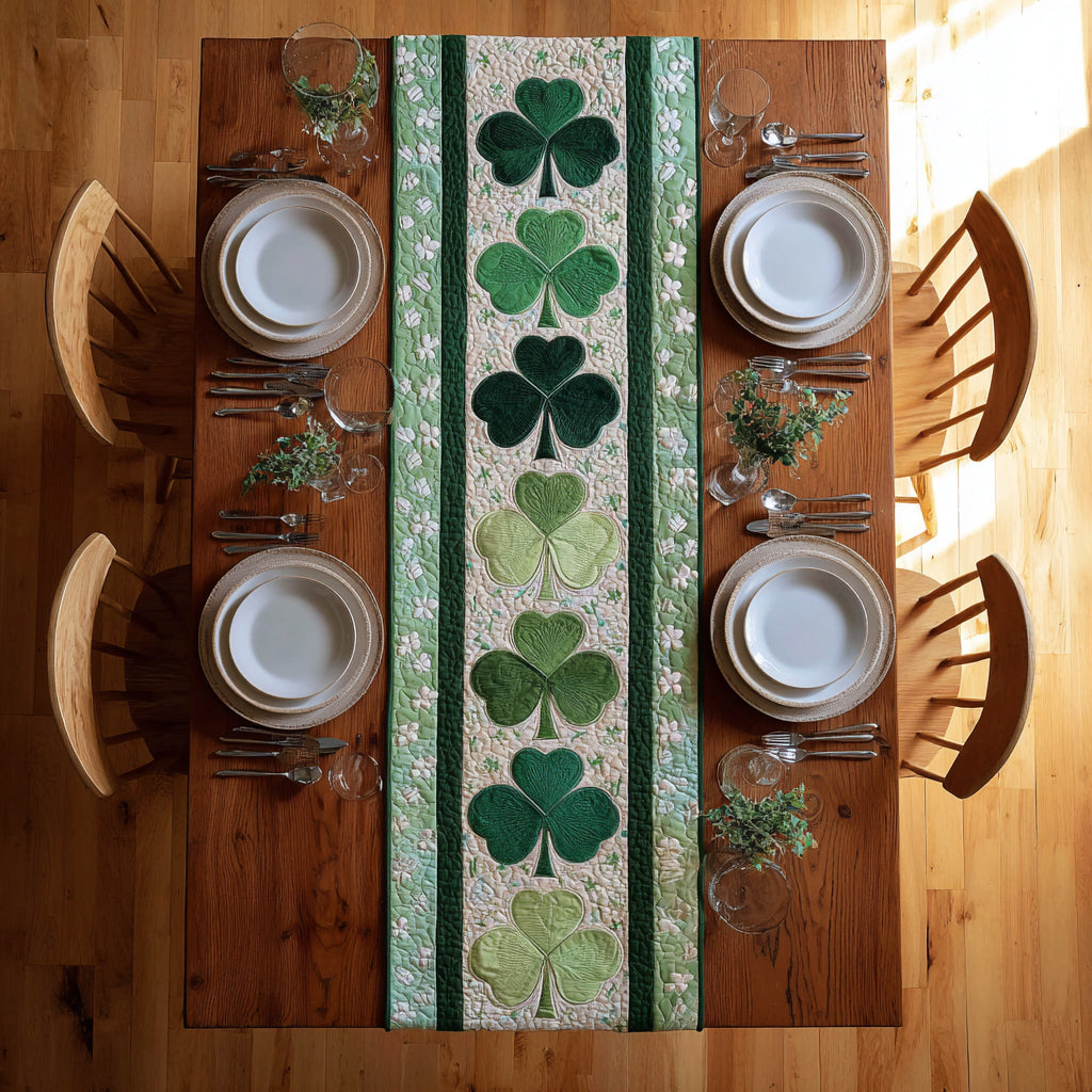 Verdant Journey Quilted Table Runner NCU0HNH818
