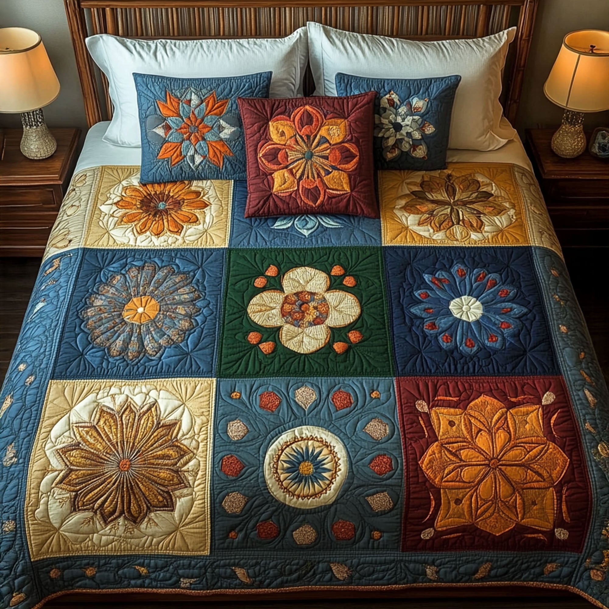 Vibrant Unity 3-Piece Quilted Bedding Set NCU0PTT552