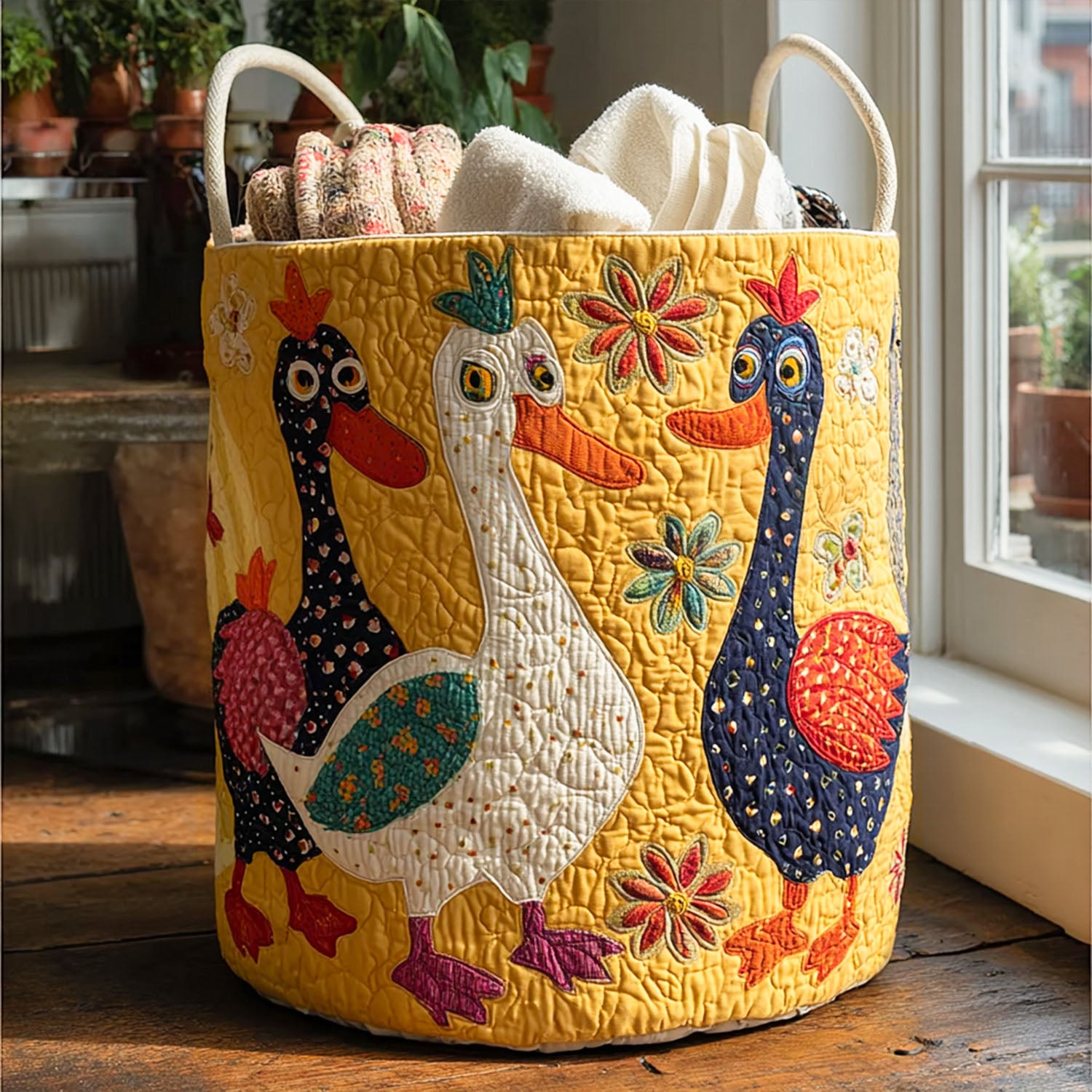 Waddle Wonder Quilted Laundry Basket NCU0PTT875