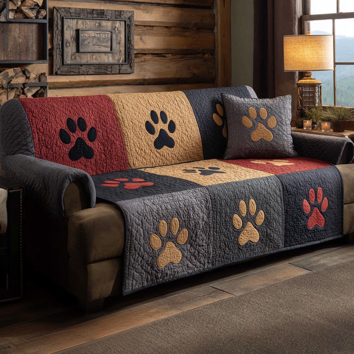 Warm Paws Quilted Sofa Cover NCU0DV1731