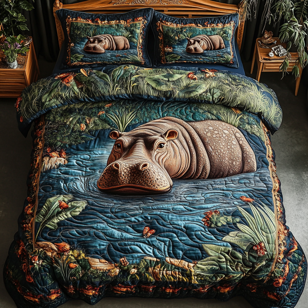 Water Wanderer Quilted Bedding Set NCU0DV075