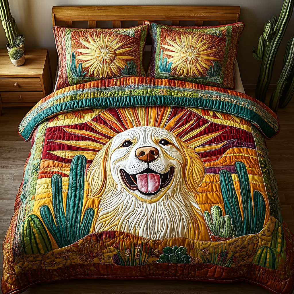 Western Wag 3-Piece Quilted Bedding Set NCU0DV429
