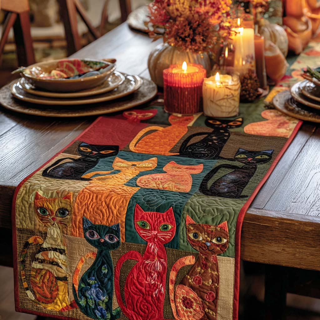 Whimsy Paws Quilted Table Runner NCU0PTT1523