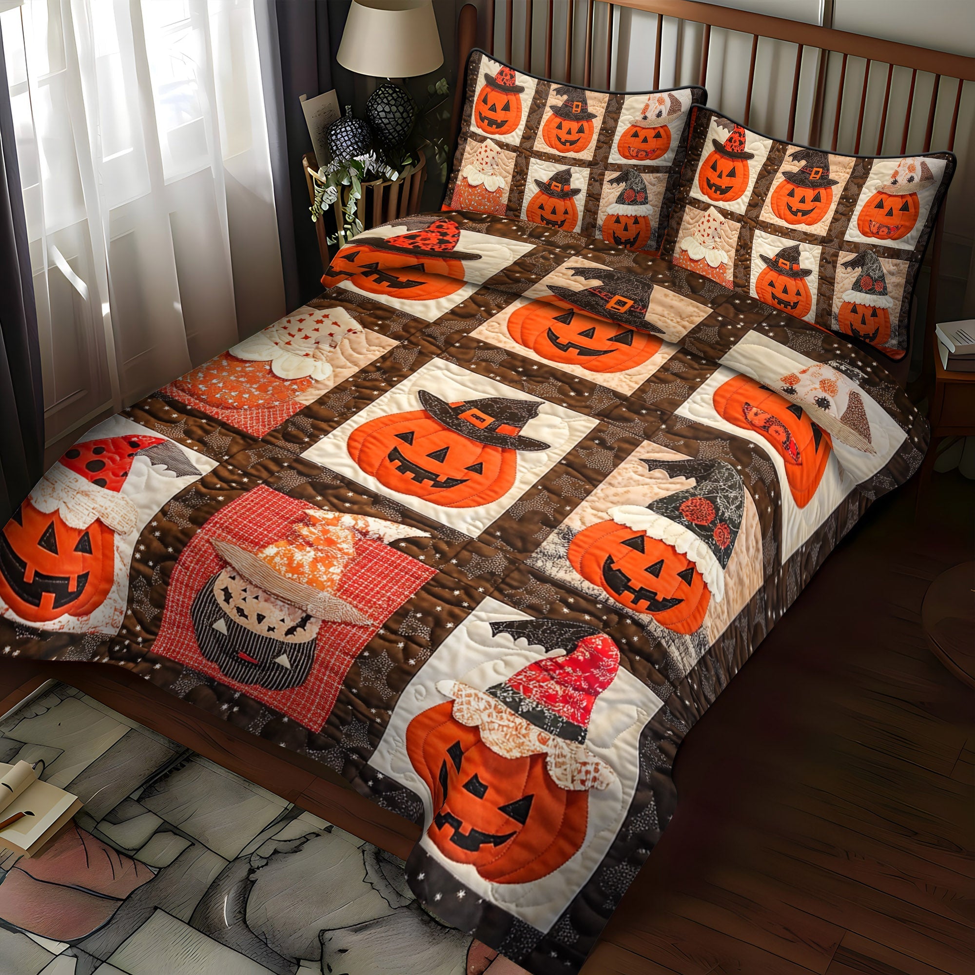 Wickedly Whimsical Quilt Quilted Bedding Set NCU0DV953