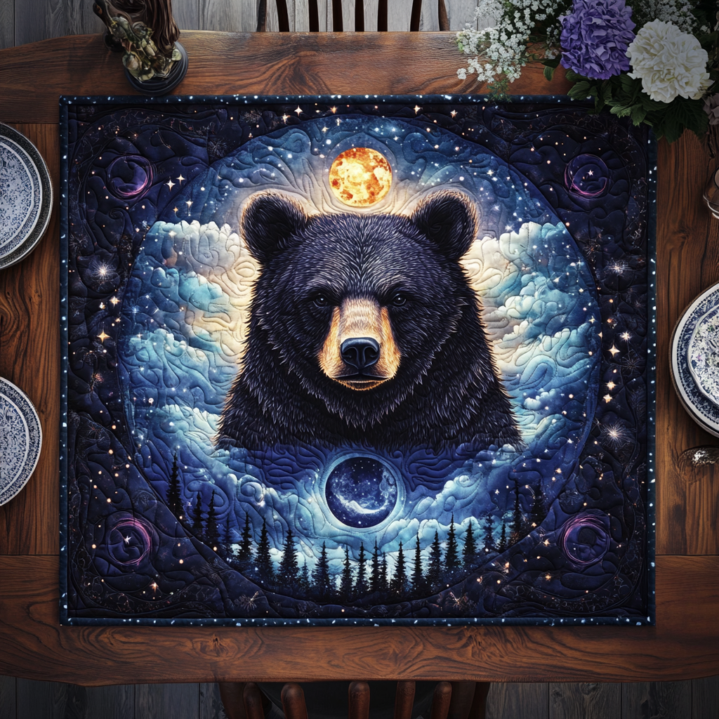 Wild Bear Quilted Table Topper NCU0DDK692