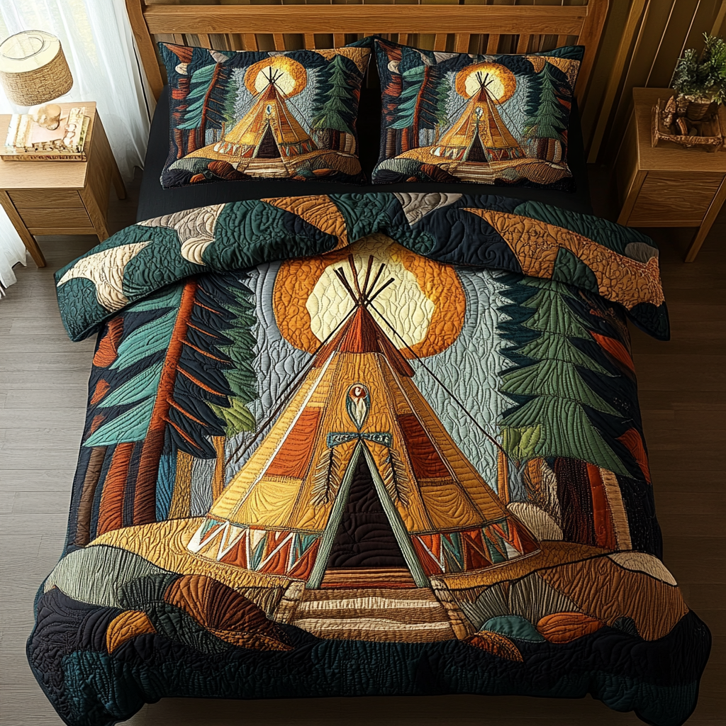Wild Escape 3-Piece Quilted Bedding Set NCU0PVL089