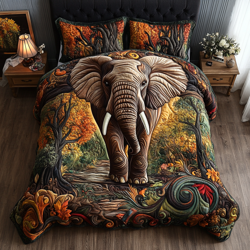Wild Majesty 3-Piece Quilted Bedding Set NCU0NVH064