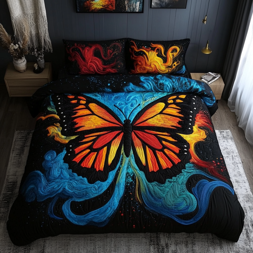 Winged Whimsy 3-Piece Quilted Bedding Set NCU0DDK201