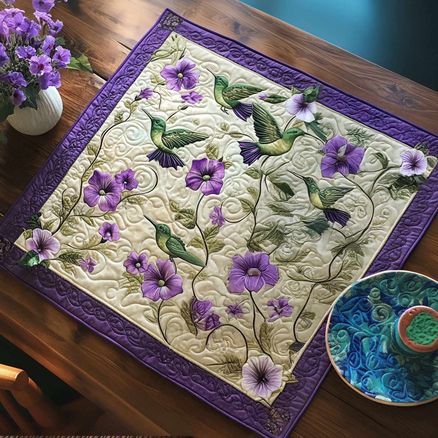 Winged Wonder Quilted Table Topper NCU0PTT726