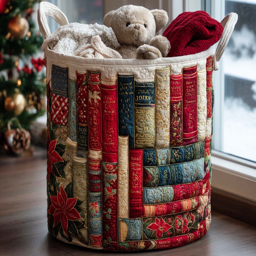 Winter Classics Quilted Laundry Basket NCU0NNT1675