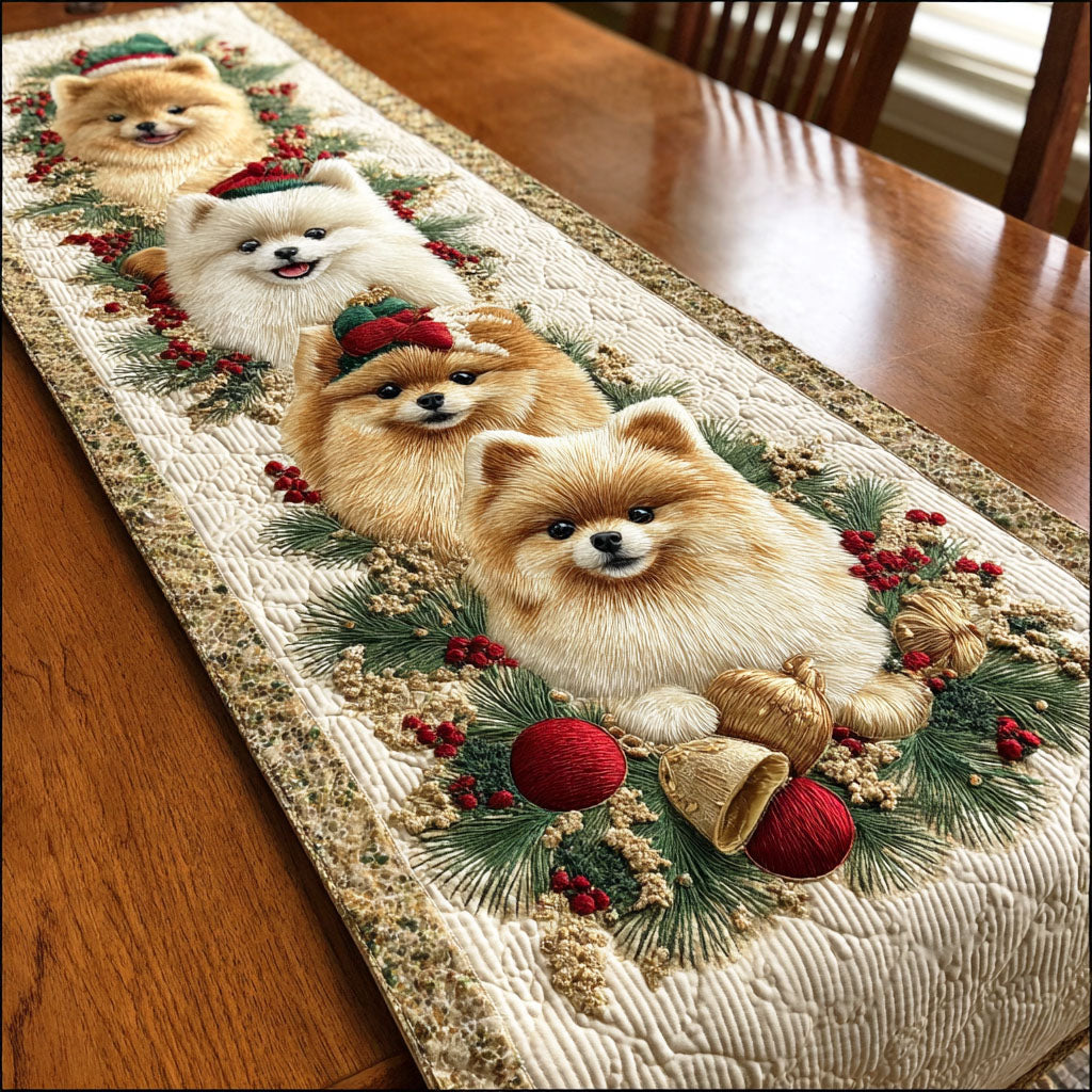 Winter Fluff Quilted Table Runner NCU0NTD557