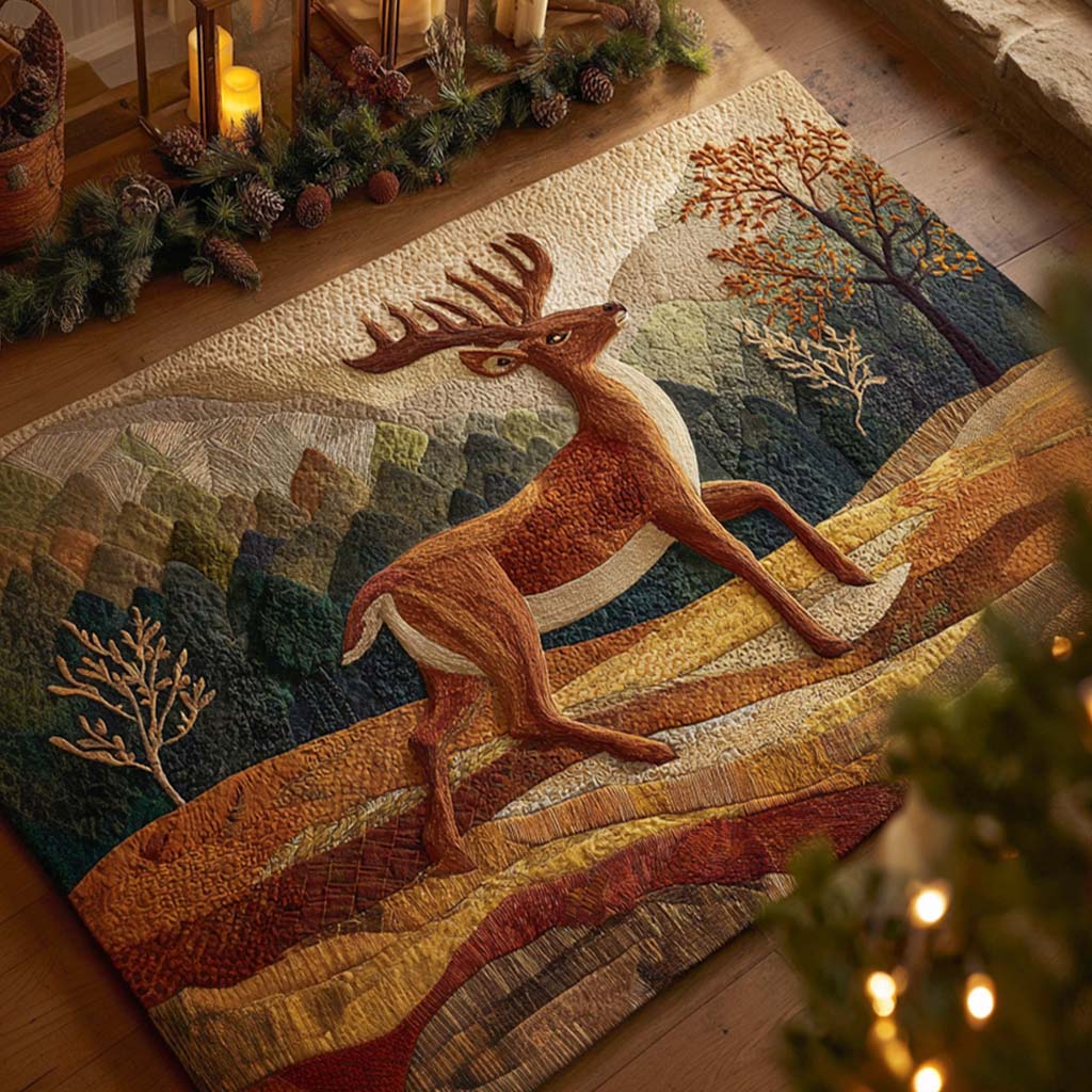 Winter Forest Leap Area Rug NCU0NXD886