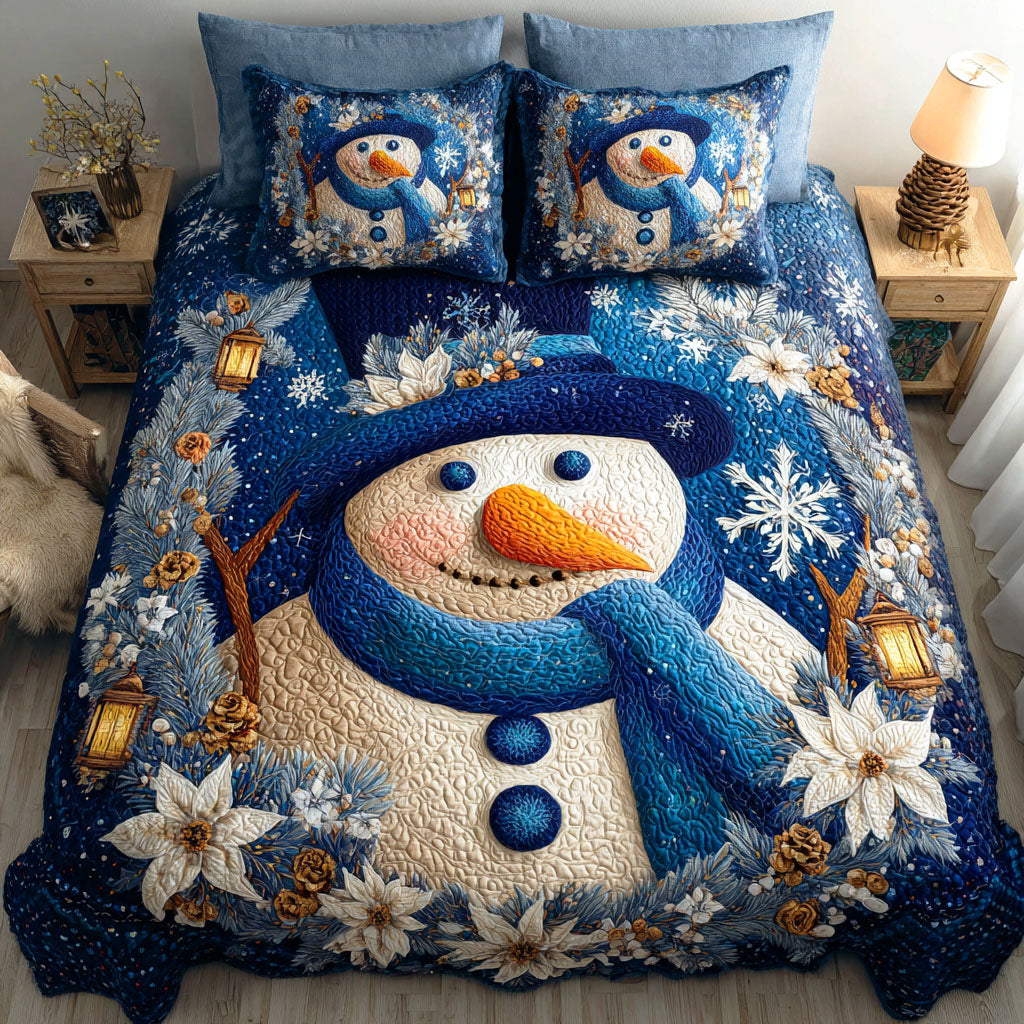 Winter Frost Glow 3-Piece Quilted Bedding Set NCU0NTD600