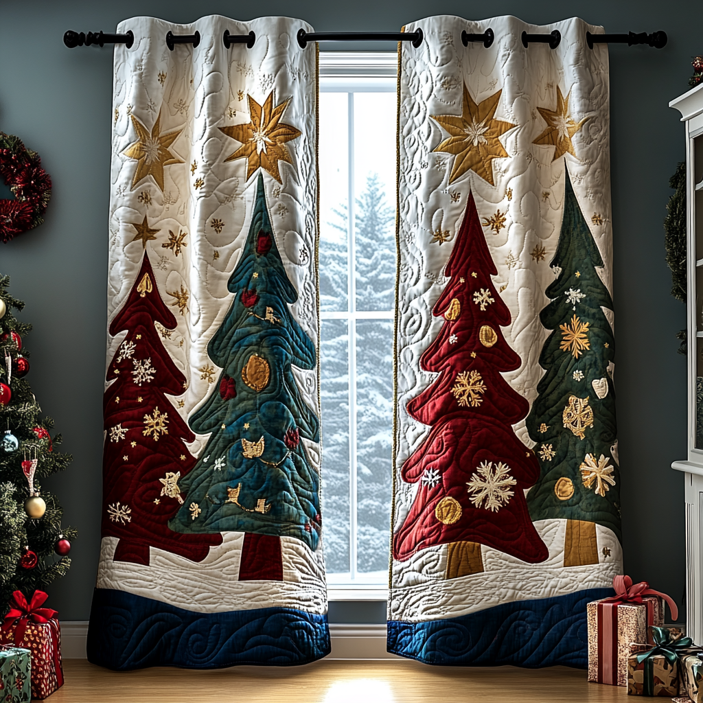 Winter Light Quilted Curtains NCU0DDK1726