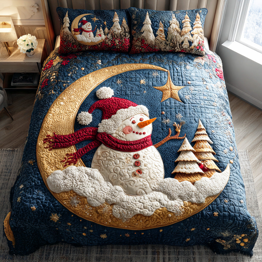 Winter Snow Parade 3-Piece Quilted Bedding Set NCU0NTD659