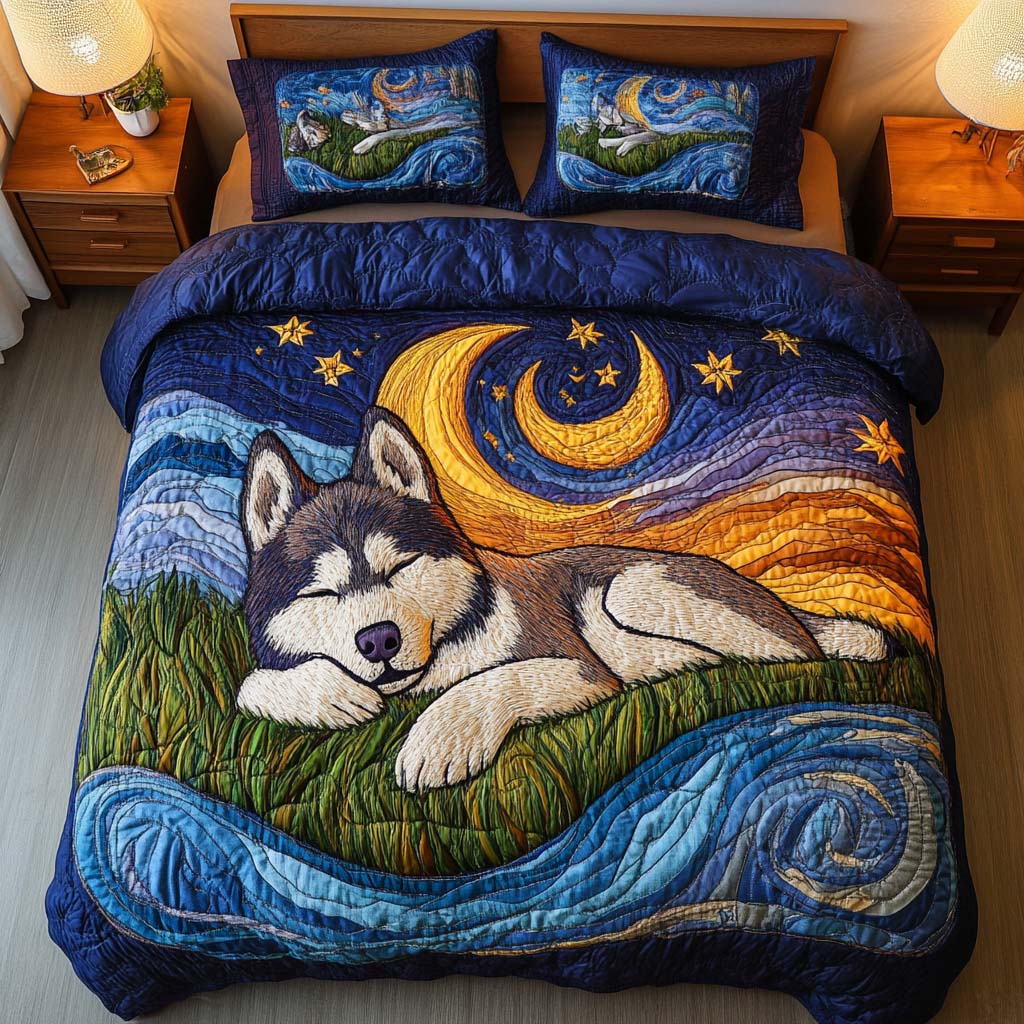 Winter Whisper 3-Piece Quilted Bedding Set NCU0NNT805
