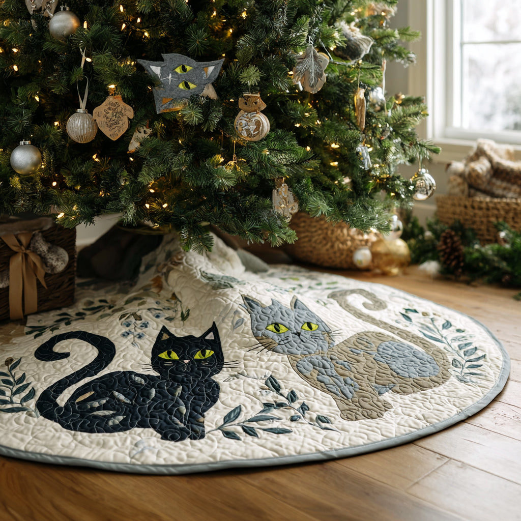 Winter Paws Christmas Quilted Tree Skirt NCU0DV1331