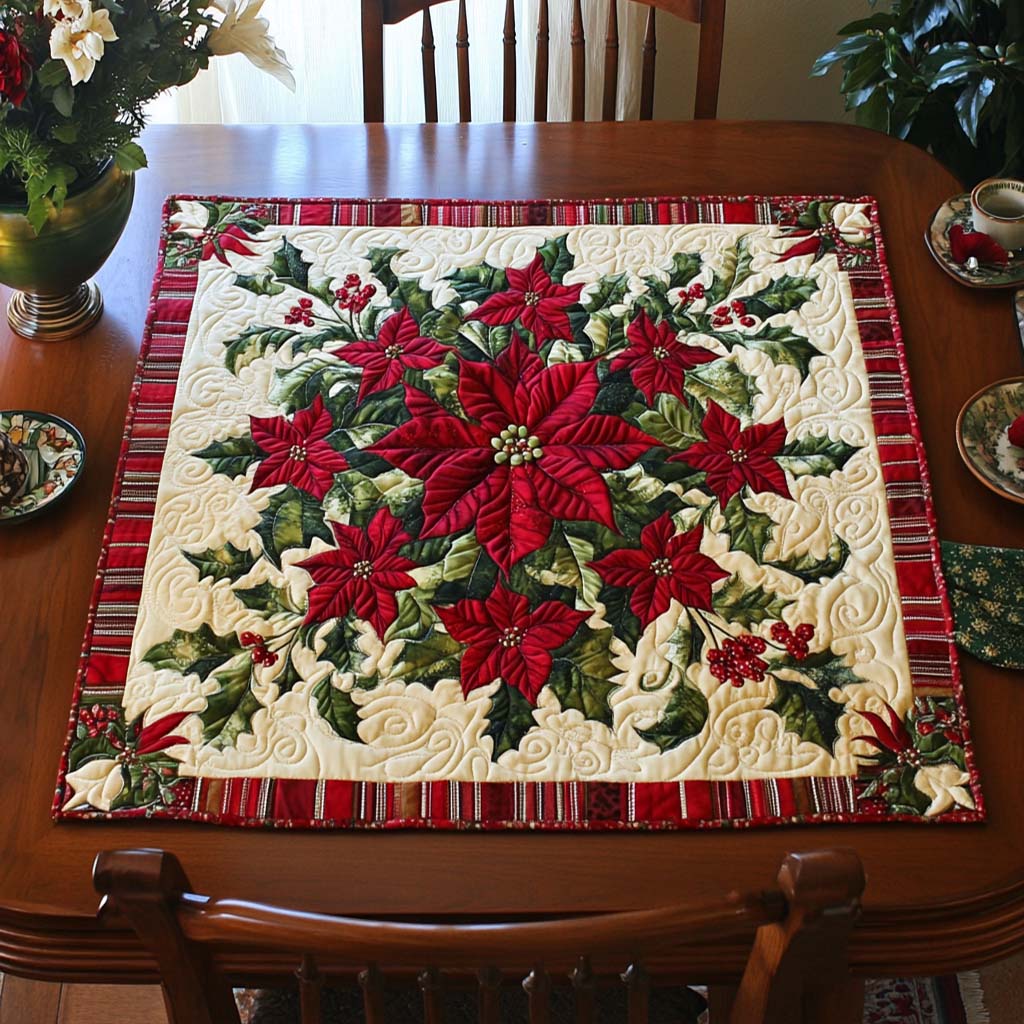 Yuletide Glow Quilted Table Topper NCU0NNT1640